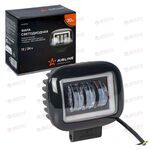 Фара с/диод 30W 12-24V прямоугольная четкая свет граница+обод (120х126х65) PRO  AIRLINE