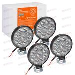 Фара с/диод круглая  9 LED направленный свет 9W (83х83х22) 12V (4 шт) STANDART AIRLINE