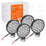 Фара с/диод круглая  14 LED направленный свет 14W (83х83х22) 12V (4 шт) STANDART AIRLINE