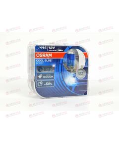 Лампа галоген 12В H4 90/100 Ватт P43t Cool Blue Boost (2 шт) OSRAM