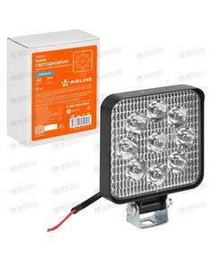 Фара с/диод квадратная  9 LED направленный свет 9W (83х83х22) 12V STANDART AIRLINE