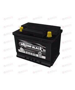 АКБ  62VL АКОМ BLACK (R+) (0) (пт 600)(242х175х190) 2025 год