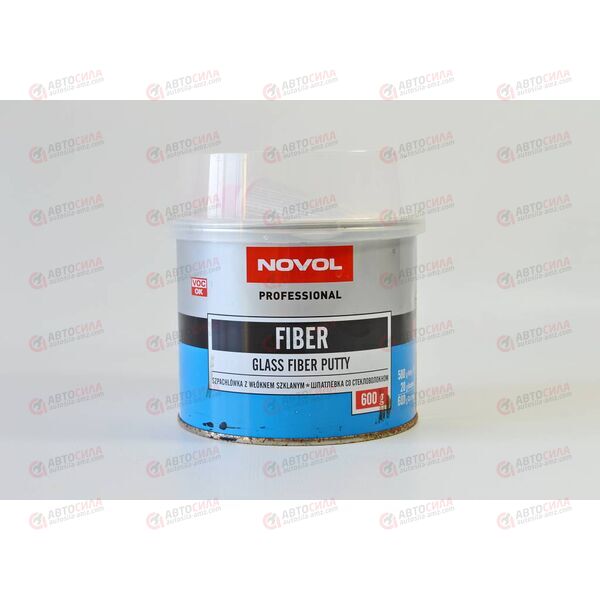 Шпатлевка со стекловолокном Fiber 600 г (синяя) Novol 