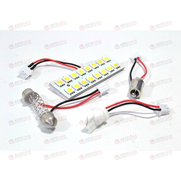 Площадка диод 12В 16SMD (20x60) белая (3 цоколя, BA9S, T-10, T-11) Nord Yada