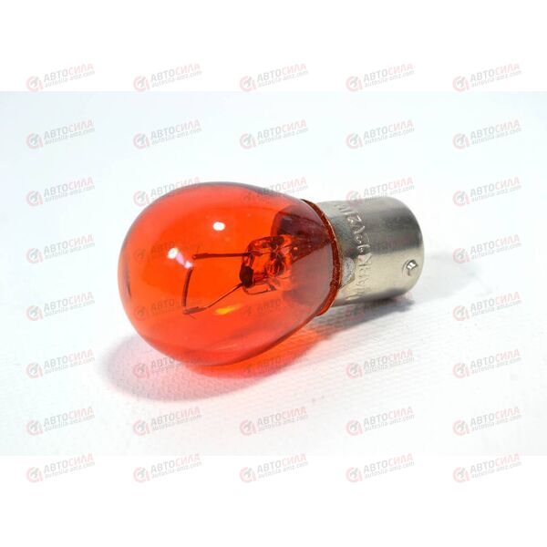 Лампа 12В 21 Ватт (цоколь) AMBER (указателя поворотов) (смещенные усы) Маяк