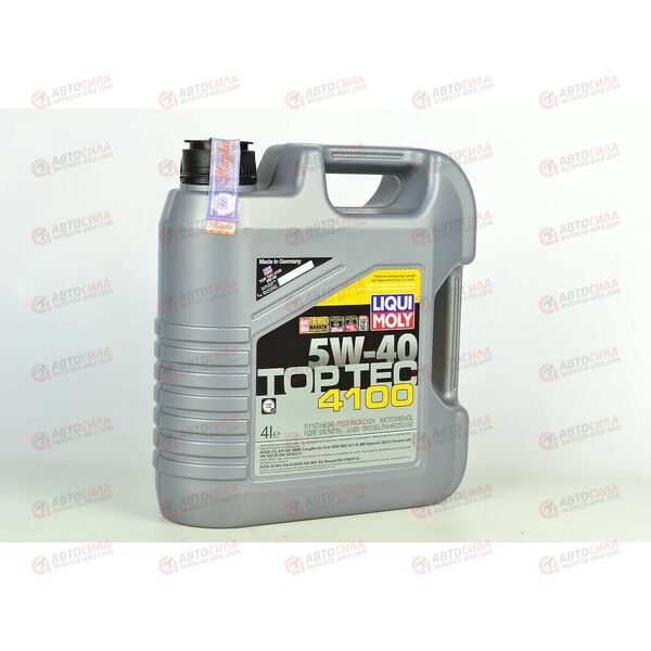 Масло ДВС LIQUI MOLY 5W40 Top Tec 4100 C3 SN 4л (2195), Емкость: 4 л