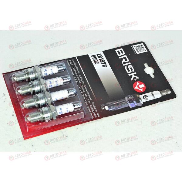 Свеча зажигания 2108 (LR15YC) (0002) SUPER блистер (к-т 4 шт) BRISK