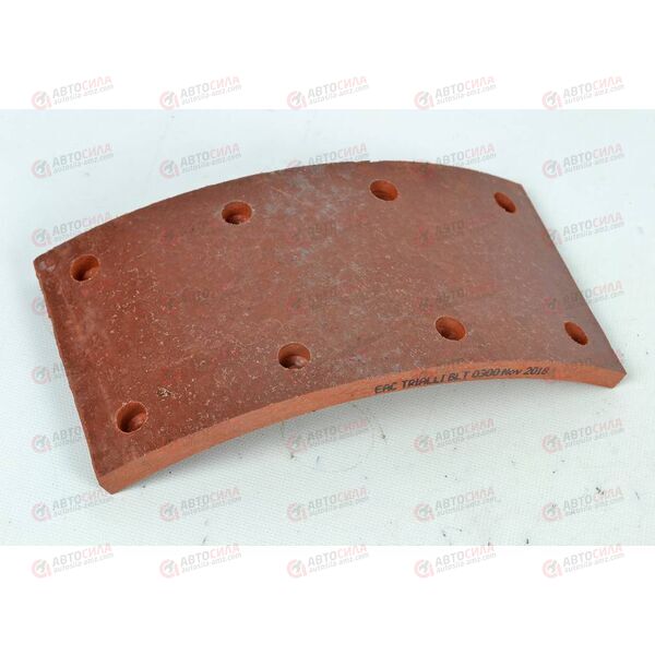 Накладка тормозная 3307 (ГАЗ-53) (8шт) (с заклепками) 100x200 TRIALLI