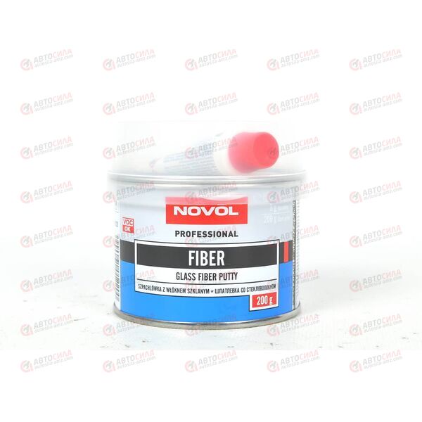 Шпатлевка со стекловолокном Fiber 200 г (синяя) Novol 