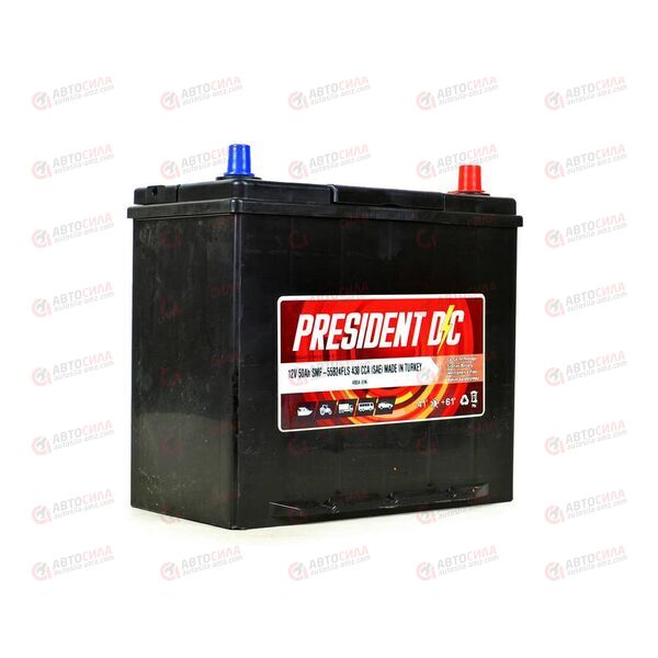 АКБ 50VL PRESIDENT DC ASIA (R+) (0) SMF т.кл (пт 400)(238х134х220) ТУРЦИЯ