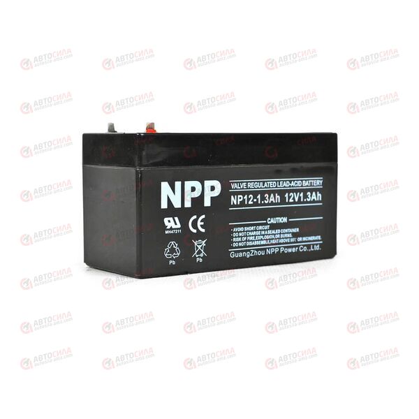 АКБ ИБП NPP 12V/1,3Ah (R+) (0) SMF (98x43x52/58) (1шт, уп 20 шт)