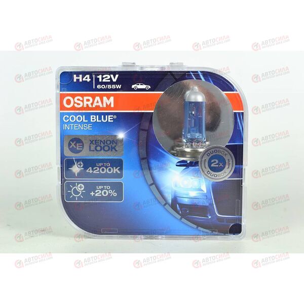 Лампа галоген 12В H4 60/55 Ватт P43t CBI 4200K (пласт/кор 2 шт) OSRAM, изображение 2