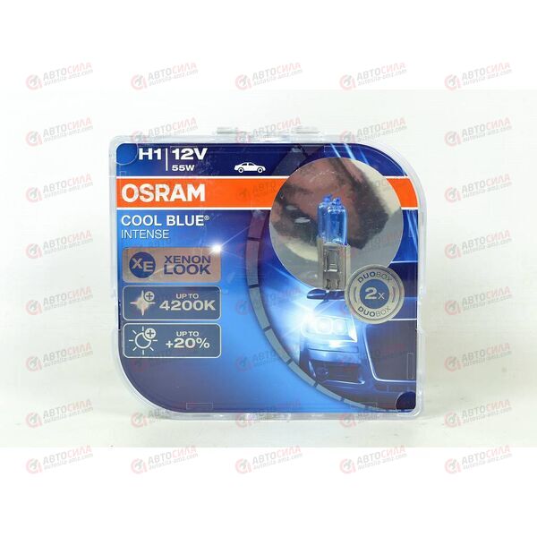 Лампа галоген 12В H1 55 Ватт P14 5s CBI (пласт/кор 2 шт) OSRAM, изображение 2