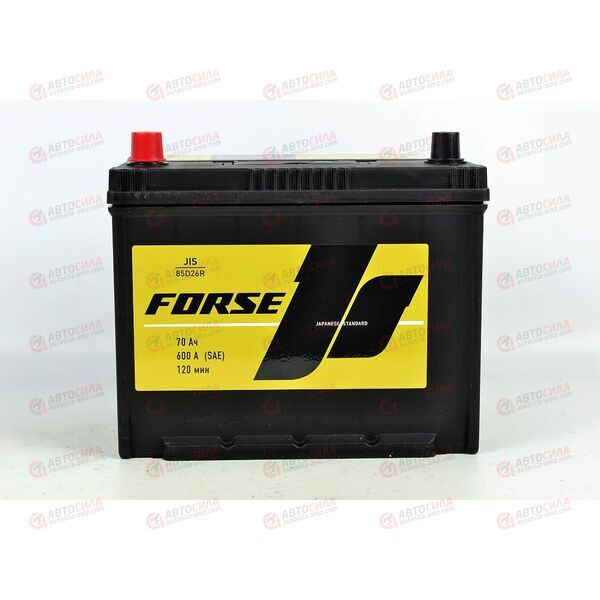 Аккумулятор 70VL FORSE ASIA (L+) (1) SMF (пт 600)(258х172х220) 2020 год КОРЕЯ, изображение 2