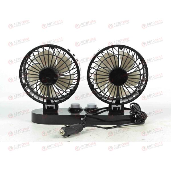 Вентилятор автомобильный 12V 2x15 см двойной AIRLINE, изображение 3