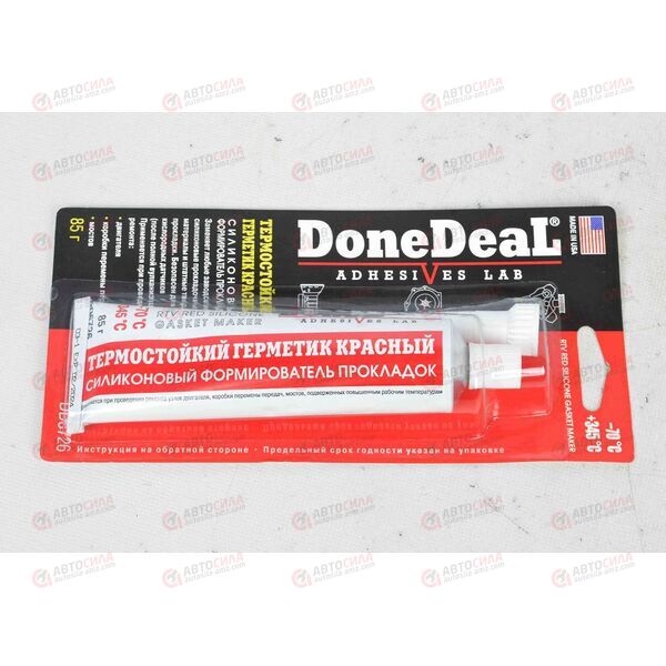 Герметик силиконовый красный термостойкий 85 г DoneDeal РАСПРОДАЖА, изображение 2