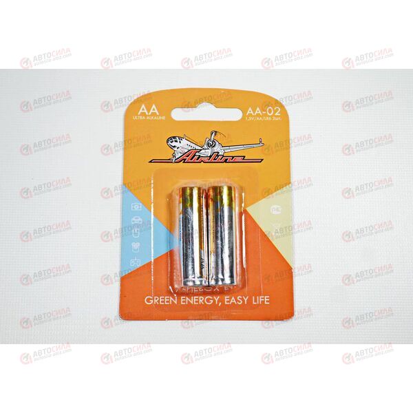 Батарейка LR6/AA 1,5V щелочная 2 шт AIRLINE, изображение 3