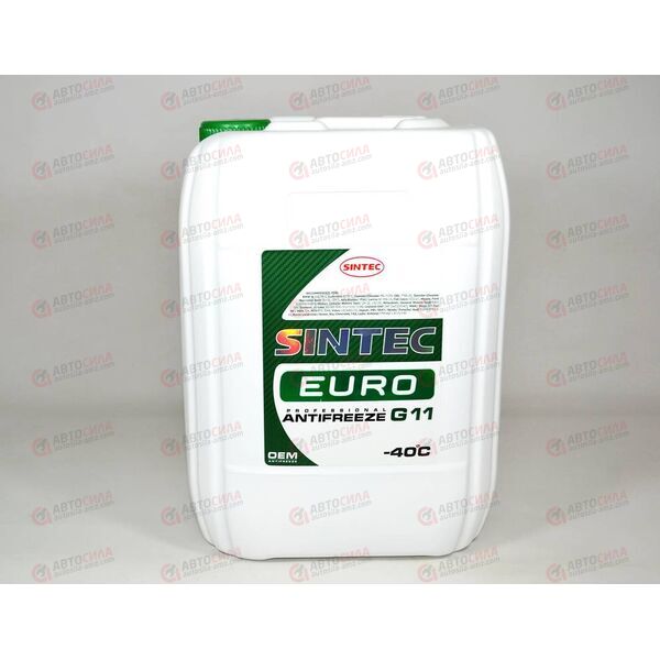 Антифриз SINTEC - 40 град (зеленый) EURO G11 10 кг (2 шт), изображение 2