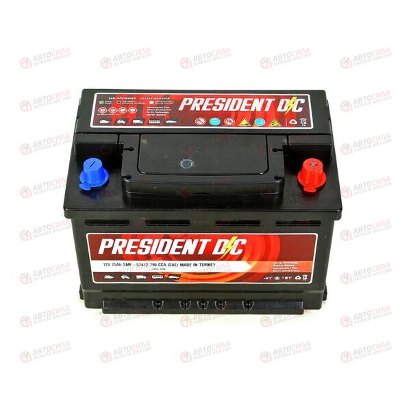 Аккумулятор 75VL PRESIDENT DC (R+) (0) SMF (пт 740)(278х175х190) ТУРЦИЯ, изображение 3