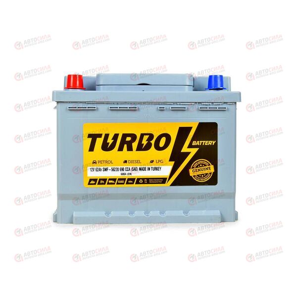 Аккумулятор 62VL TURBO BATTERY (L+) (1) SMF (пт 600)(242х175х190) ТУРЦИЯ, изображение 2