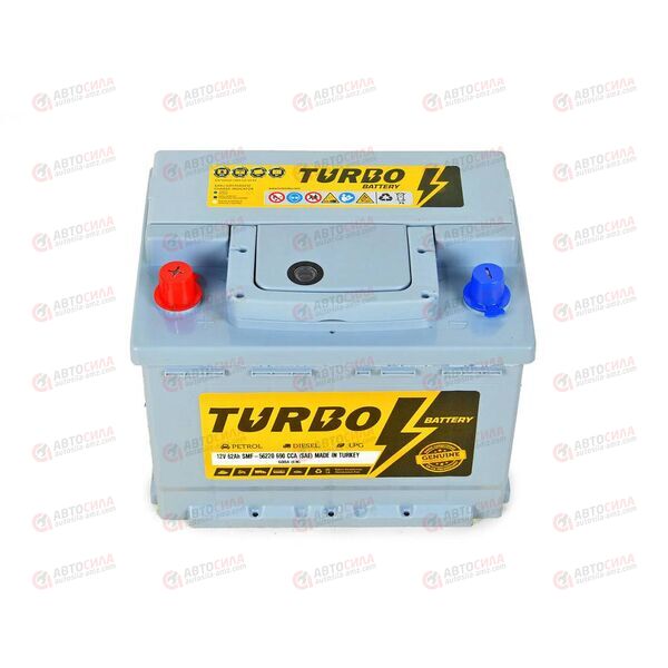Аккумулятор 62VL TURBO BATTERY (L+) (1) SMF (пт 600)(242х175х190) ТУРЦИЯ, изображение 3