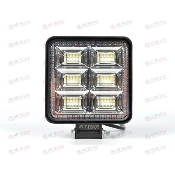 Фара с/диод 144W/SQ-WL квадратные 10,5см*10,5см (13447) AV, изображение 2