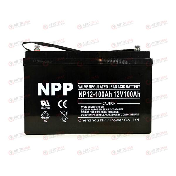 АКБ ИБП NPP 12V/100Ah (L+) (1) SMF (330x171x214/220) (1шт, уп 1 шт), изображение 2