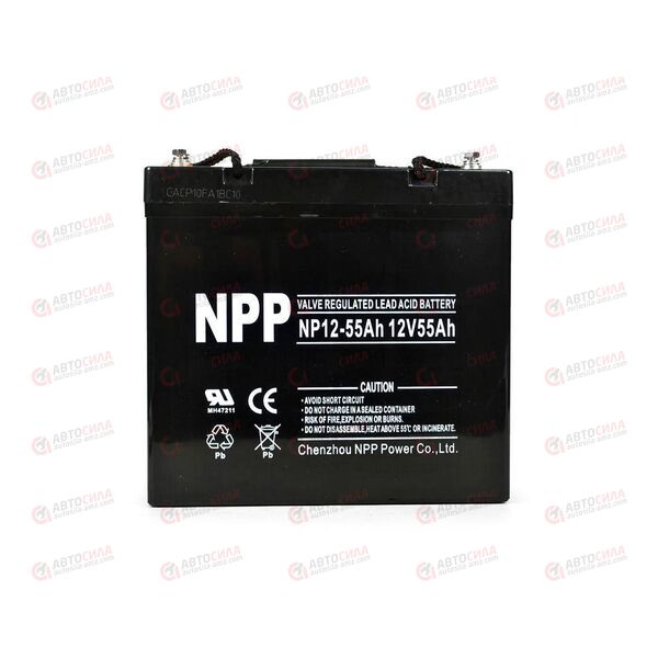 АКБ ИБП NPP 12V/55Ah (L+) (1) SMF (230x138x211/215) (1шт, уп 1 шт), изображение 2