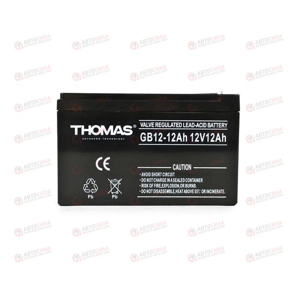 АКБ ИБП THOMAS 12V/12Ah (L+) (1) SMF (151x98x94) (1шт, уп 4 шт), изображение 2