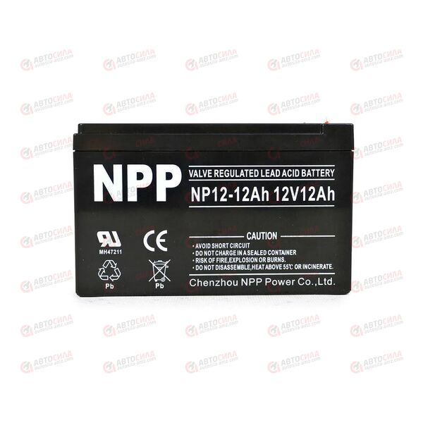 АКБ ИБП NPP 12V/12Ah (L+) (1) SMF (151x98x94/100) (1шт, уп 4 шт), изображение 2
