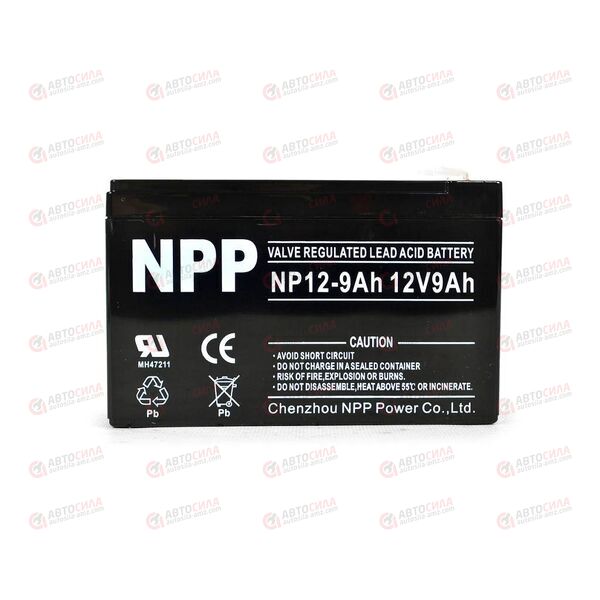 АКБ ИБП NPP 12V/9Ah (L+) (1) SMF (151x65x94/100) (1шт, уп 8 шт), изображение 2