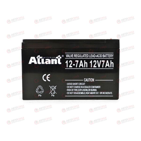 АКБ ИБП ATLANT 12V/7Ah (L+) (1) SMF (151x65x94/100) (1шт, уп 8 шт), изображение 2
