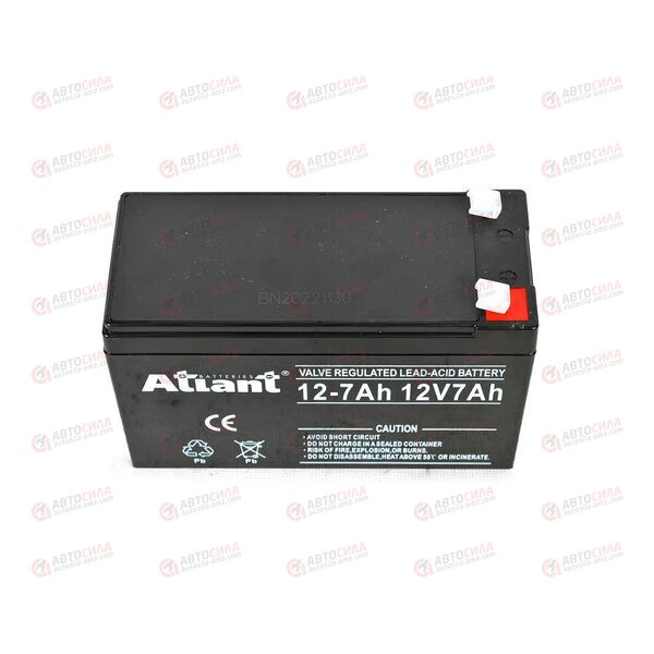АКБ ИБП ATLANT 12V/7Ah (L+) (1) SMF (151x65x94/100) (1шт, уп 8 шт), изображение 3