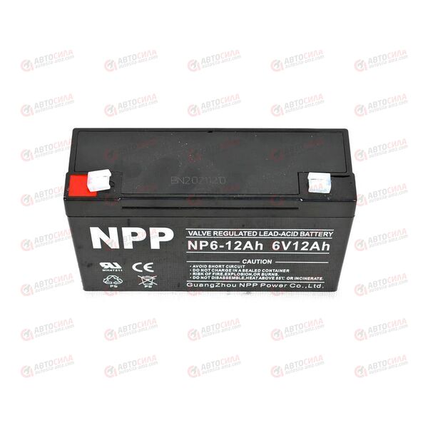 АКБ ИБП NPP 6V/12Ah (L+) (1) SMF (151x50x94/100) (1шт, уп 10 шт), изображение 3