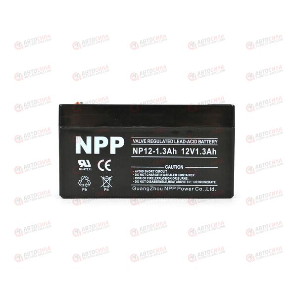 АКБ ИБП NPP 12V/1,3Ah (R+) (0) SMF (98x43x52/58) (1шт, уп 20 шт), изображение 2