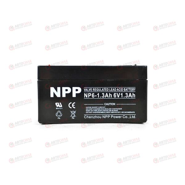 АКБ ИБП NPP 6V/1,3Ah (L+) (1) SMF (97x25x52/58) (1шт, уп 40 шт), изображение 2