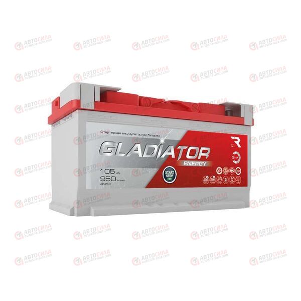 АКБ 105VL GLADIATOR Energy (L+) (1) (пт 950)(353х175х190) 2024 год