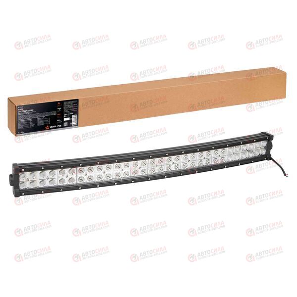Фара с/диод (балка) двухрядная изогн 60LED комбин свет, 180W (820х78х60) 12/24V AIRLINE