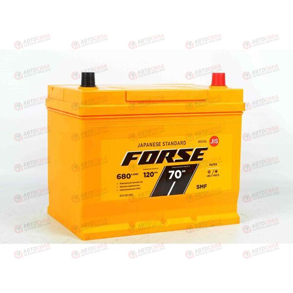 АКБ 70VL FORSE ASIA (R+) (0) SMF (пт 680)(260х172х220) 2024 год