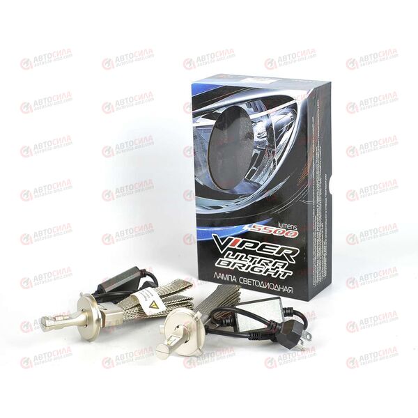 Лампа с/диод H4 H/L LED 9-32В 50Вт 5500К 6000Лм (гибкий кулер) ULTRA BRIGHT (2 шт) VIPER