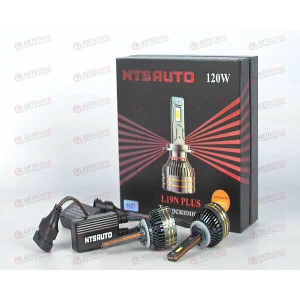 Лампа с/диод H27 LED 12/24В 120Вт 6000Лм L19N Canbus (2 шт) NTS AUTO