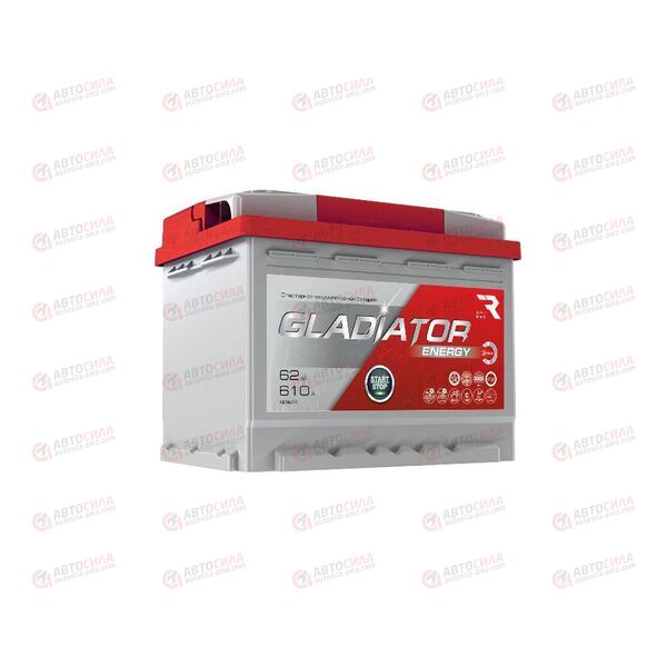 АКБ 62VL GLADIATOR Energy (R+) (0) (пт 610)(242х175х190) 2025 год