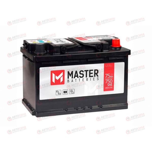 АКБ 75VL MASTER BATTERIES (R+) (0) (пт 680)(278х175х190) 2024 год