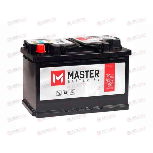 АКБ 75VL MASTER BATTERIES (L+) (1) (пт 680)(278х175х190) 2025 год