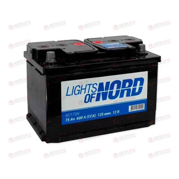 АКБ 75VL LIGHTS OF NORD (L+) (1) (пт 600)(277х175х190) 2025 год